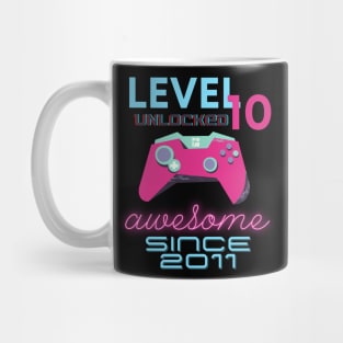 Level 10 Unlocked Awesome 2011 Video Gamer Mug